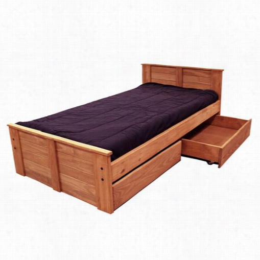 Chelsea Home Furniture 31350-211 Twin Bed  With Storage In Mahogany Stain