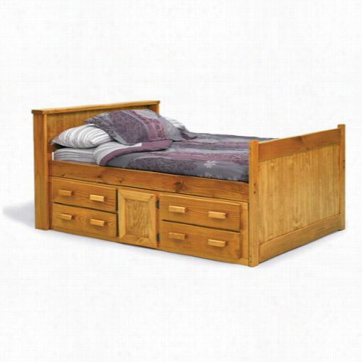 Chelsea Home Furniture 3613541  Full Captains Bed With Und Erbed Storage In Honey