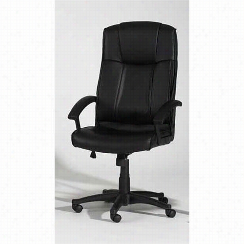 Chintaly Imports 3776-cch High Back Multi Adjustable Pneumatic Gas Lift Office Chair In Black