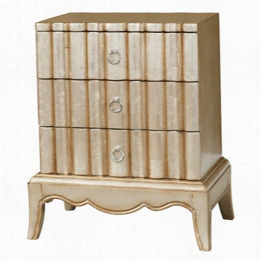 Coast To Coast 67246 Three Drawer Chest In Kennan Silver  With Gold Wash