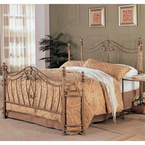 Coaster Furniture 300171q Singleton Queen Iron Bed In Antique Brushed Gold