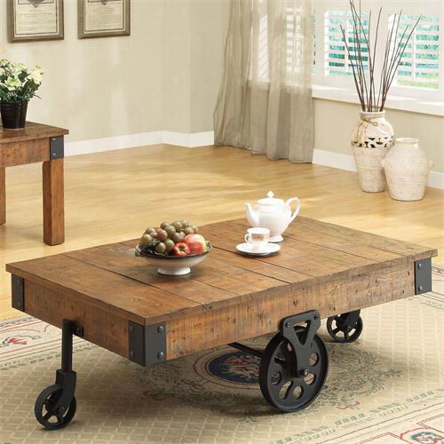 Coaster Furniture 701458 Country Wagon Coffee Table In Distressed Brown