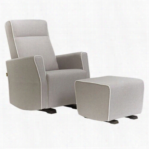 Dutailier 180-p01 Fogo Moderno Multiposition Upholstered Glider With Contrast Whining