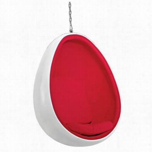 Fine Mod Imports Fmi2208 Egg Hanging Chai In White/red