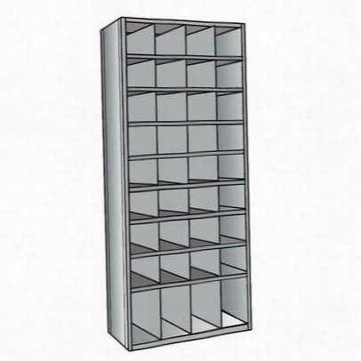 Hallowell 5527-12hg 36"&;quot;w X 12q&uot;"d X 87&qukt;"hs Tarter Unit Hi-tech Metal Bin Shelving In Gray