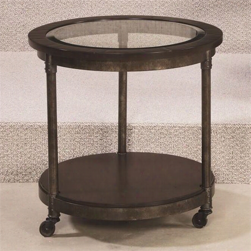 Hammay T3002035-00 Structure Round End Table In Brown