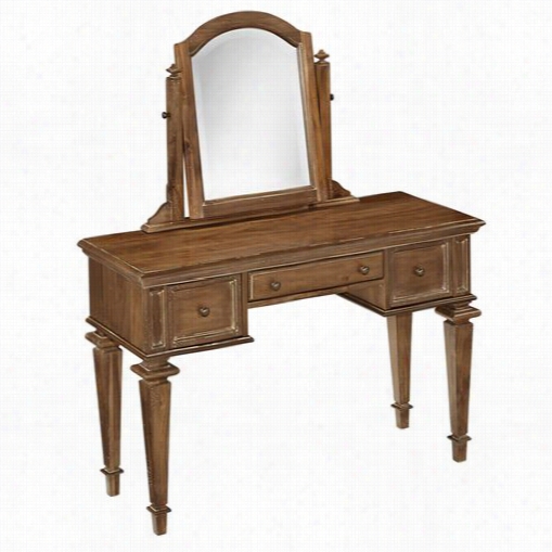 Home Styles 500-70 Americana Vintage Vanity And Mirror In Distressed Natuural Acacia