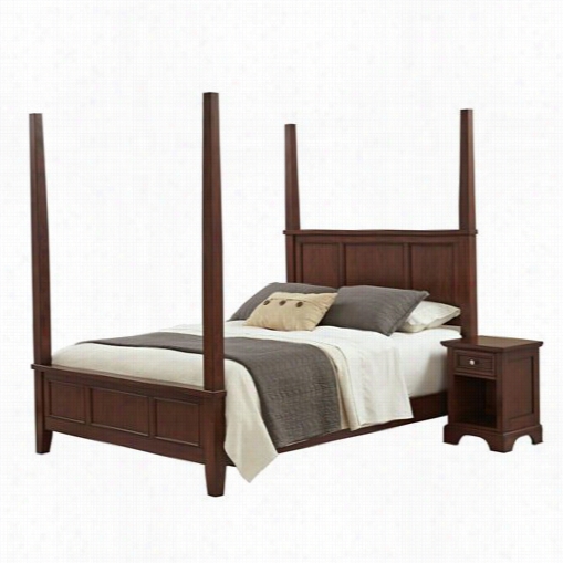 Home Styles 5529-5201 Cbespeake Queen Poter Bed And Night Stand In Cherry