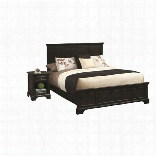 Home Styles 5531-50113 Bedford Queen Bed And Night Samd In Black