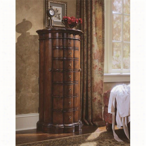 Hooker Furniture 500-50-540 Shaped Jewelry Armoire In Cherrry