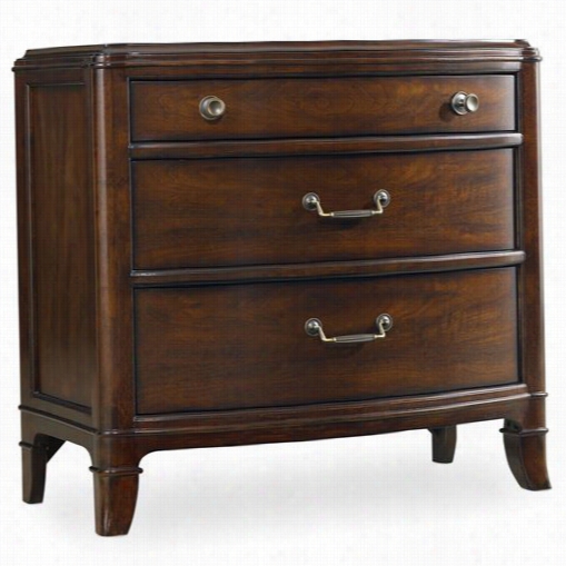 Hooker Furniture 5183-90016 Palisade Three Drawer Nighttsand In Dark Wood