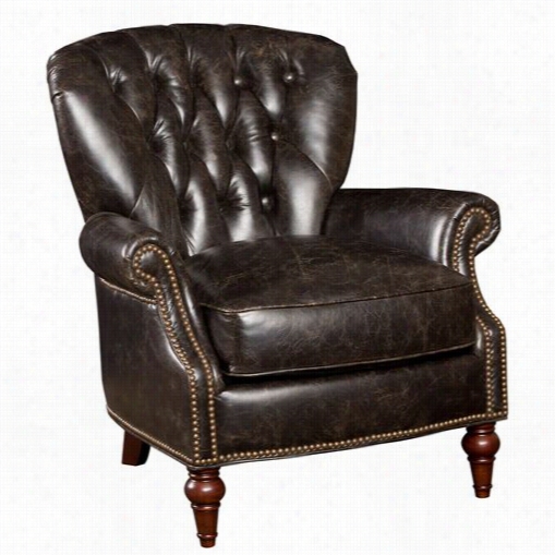 Hooker Furniture Cc718-01-088 Pullmaan Coach Leather Clubchai R In Dark Wood