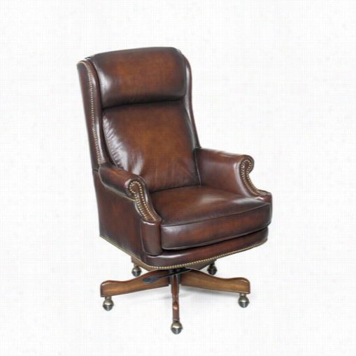Hooker Furniture Ec293 James River Z-dam(wipe Off) Executive Swivel Point Chair In Concealment Wood