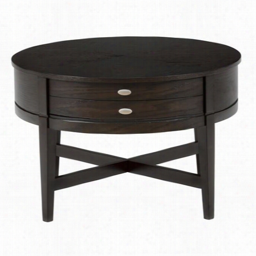 Jofran 844-2 Miniatures Kent County 2 Ddrawers Round Cocktail Table