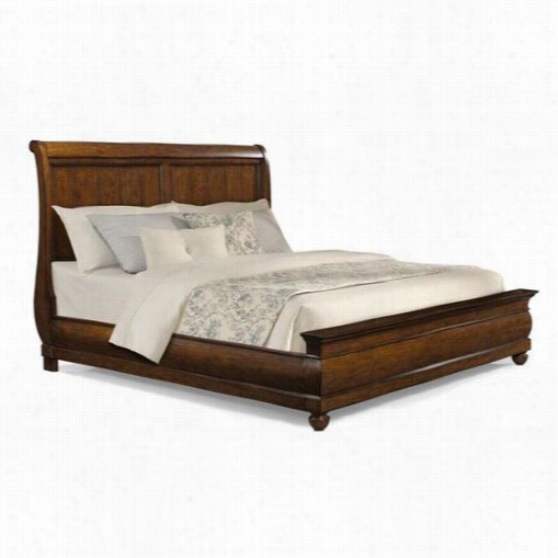 Klaussner 400-050 Palaos Sleigh Queen  Bed In Medium Rustic Birch