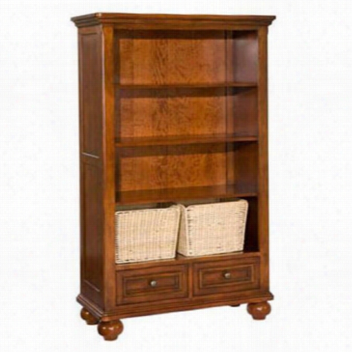 Legacy Classic  Furniture 490-7200camerican Spirit Boojcase In Mediummb Rown Cherry With 2 Baskets