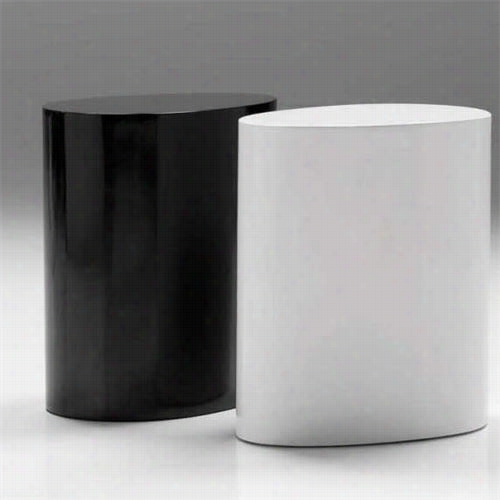 Mobital Occasional-pcs-pod-stool Pod Stoo-lend Table High Gloss In White / Black