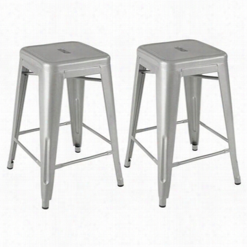 Mod Made Mm-mc-009a Industrial Counter Stool In Gun Metal - 2 P Ack