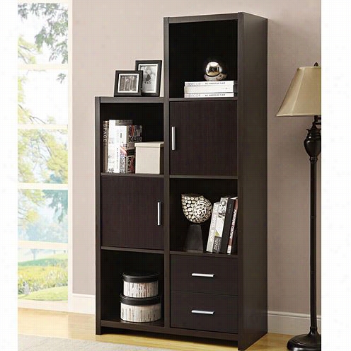 Monarch Specialties I2533 Hollow-core Left Or Right Fac Ing Storage Unit In Cappuccino