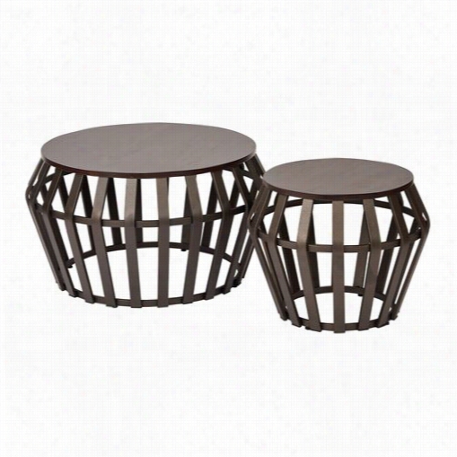 Station  Star Sln192 -a Solna 2 Piece Set Round Accent  Table