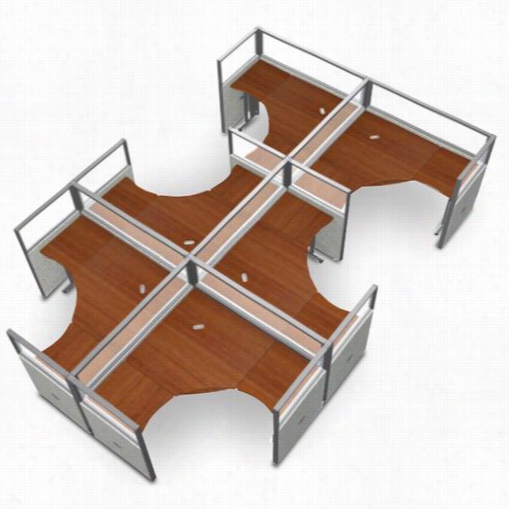 Ofm R2x3-4760-p Rize 47"" X 60"" 2x3 Workstatoin Unit Withp Olycardbo Nate Panels