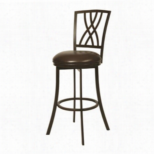 Pastel Furniture Qn-222-26-dm-285 Quintet 26q&uot;" Swivel Barstool In Dark Mocha/ford Taupe Upohlstery