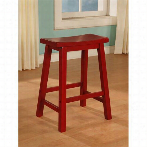 P0well Furniture 286-431 Col Or Story Bar Stool In Crimson Red