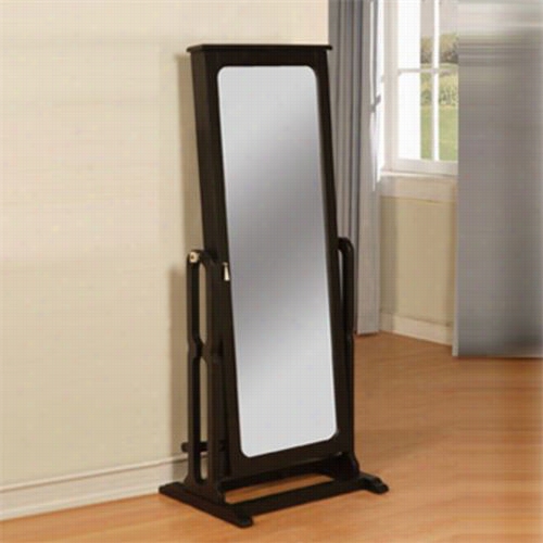 Powell Furniture 50-2551 Cheval Jewelry Warddrobe/mirror In Antiqueblack