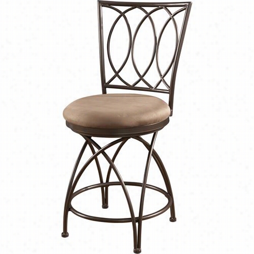 Powell Equipage 586-918 Big And Tqll Metal Cr Ossed Legs Counter Stool In Bronze/moha