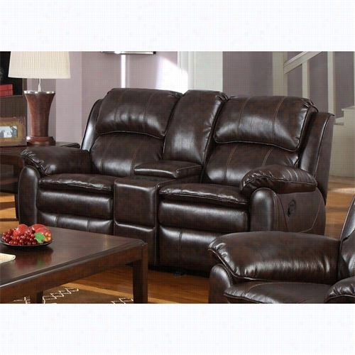 Pri 6880-302-023 Dillon Glidr Recliner Solace Loveseat In Dark Brown