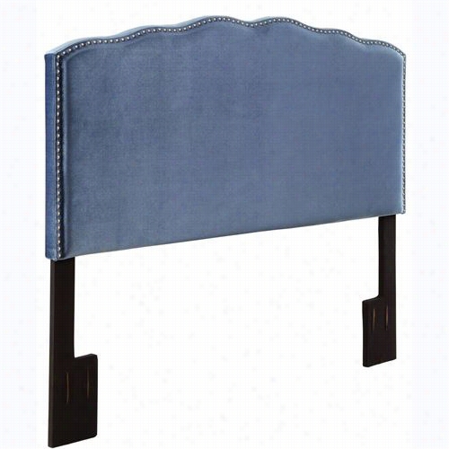 Pri Ds-2532-250-20 Nailhead Shaped Queen Upholstered Headboarc