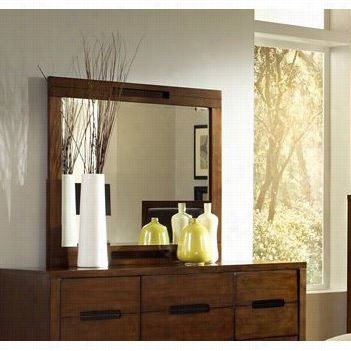 Progressive Furniture P114-50 Portland Mirror In Nutme