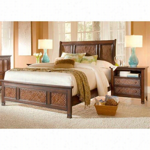 Progressive Furniture P195-5.0bed Kingston Isle Traditional Queen Bed In Havana Bown