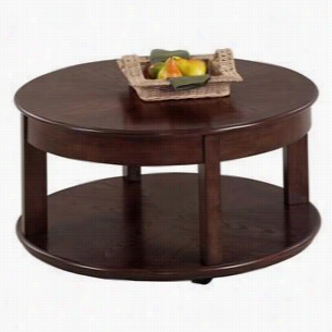 Progressive Furniture P543-48 Sebring Conntemporary Castered Round Cocktail Table In Medium Ash