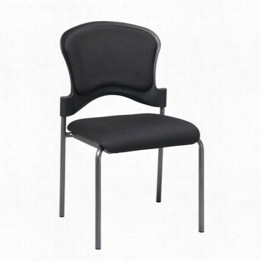 Proline Ii 82720 Visitors Armless Chair In Titanium And Uphols Tered Contour Backward