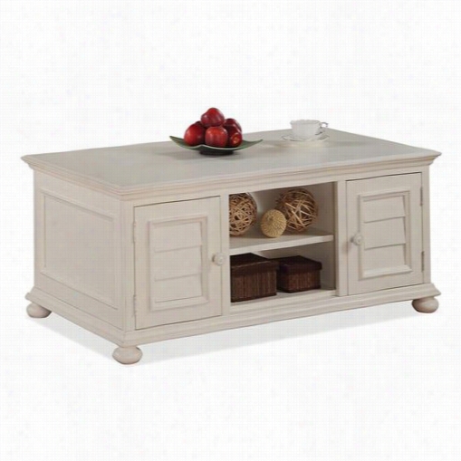 Riverside 16701 Placid Cove Cocktail Cabinet In Honeysuckle White