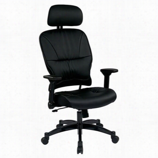 Space Seating 32-e3371f3hl Eco Leather Seat And Back Manager's Chair With Headrest