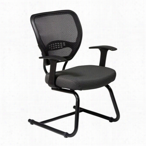 Spae Seating 55-7v30 Professional Airgrid Back Visitors Chair With Sled  Base And Custom Fabric Seta