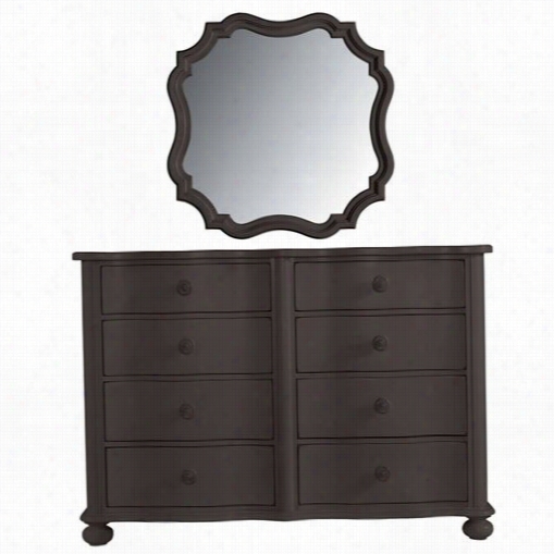 Stanley Furniture 411-83-04-411-83-30 Coastal Living Retreat Weekend Dresser And Piecrust Mirror In Gloucester Grey