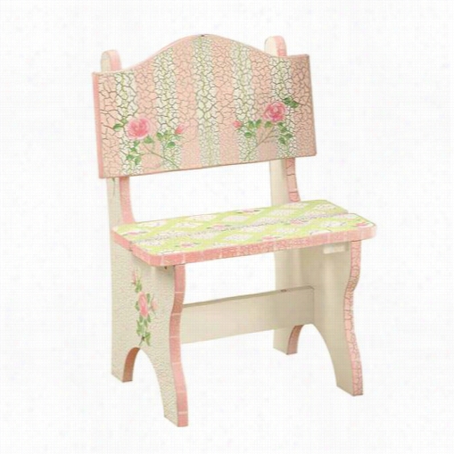 Teamson W-6546g Crackled Rose Mini Chair