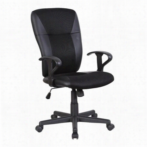 Techni Mobili Rta-3218-bk Medium Back Ass Itaht Chair In Black