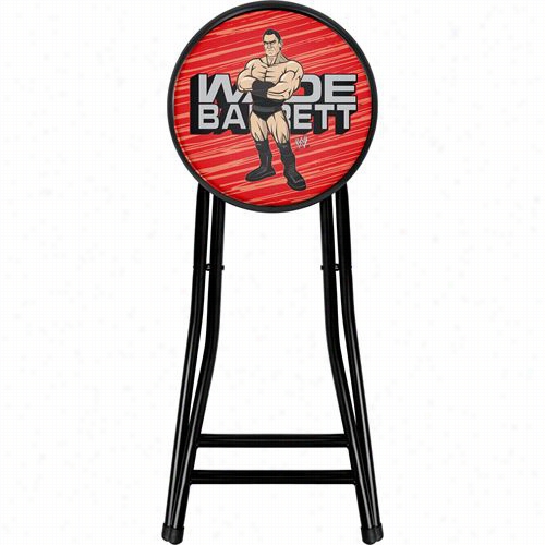 Trademakr Home Wwe2400-wb-k Wew Kids Wade Barrettt 24"" Cushioned Stool