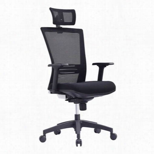 Whitelne Modern Living Xc1225-blk Lumary Executive High Back Office Chair In Black