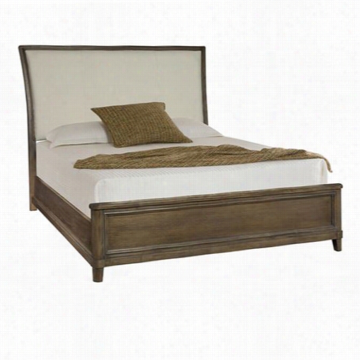American Drew 488-307r Park Studio California King Upholstered Sleigh Bed In Oak