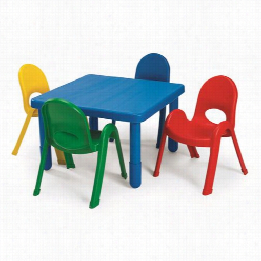 Angeeles Ab70020 Myvalue Preschool Square Tabe And 4 Chair Plant