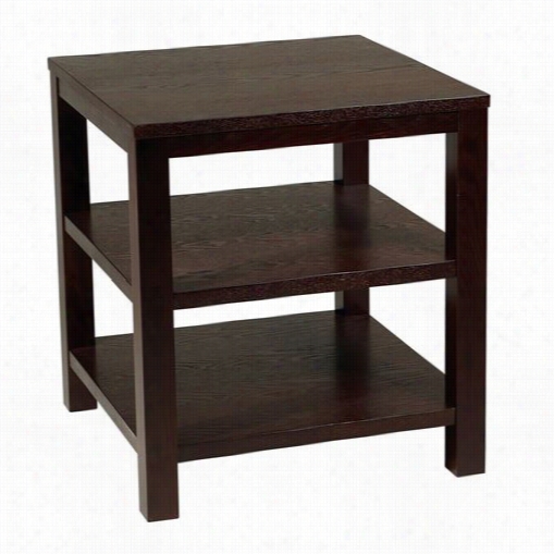 Avenue Six Mrg09s-esp  Merge 20"" Square End Table In Espresso