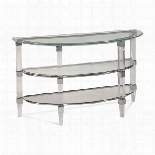 Bassett Mirror 2929-400ec Cristal Console Table In Acrylic And Chrome