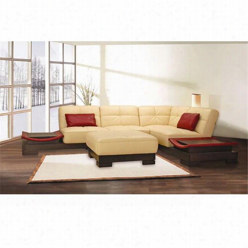 Beverly Hills Furniture Lamar-b-r-sectional-rhf Lamar Facing Right Chaise Sectional In Beige / Red