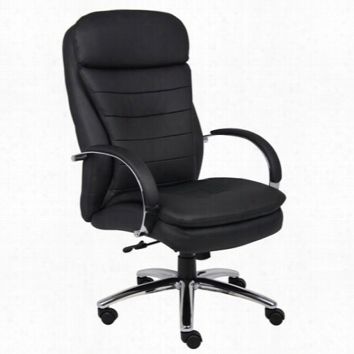 Boss Office Products B9221 High Back Caressooftplus Executive Seat Of Justice In Chrome