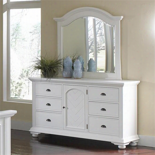 Brown Rogers Dixson Ibp700drw-ibp700mrw Brook Dresser With Mirror In White